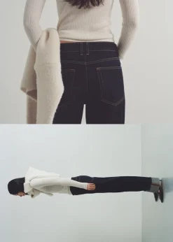 MANGO Dżinsy*Dżinsy rinse wash z podwiniętymi nogawkami