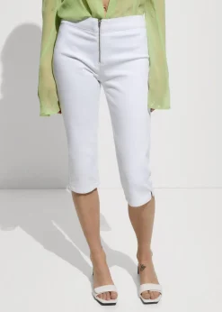 MANGO Dżinsy*Dżinsy slim capri na zamek