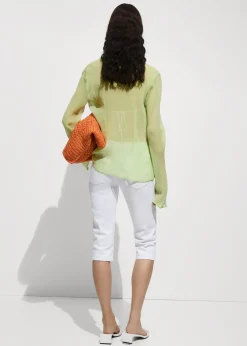 MANGO Dżinsy*Dżinsy slim capri na zamek