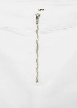 MANGO Dżinsy*Dżinsy slim capri na zamek