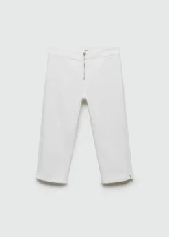 MANGO Dżinsy*Dżinsy slim capri na zamek