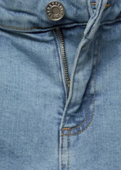 MANGO Dżinsy*Dżinsy slim capri z dekoracyjnymi szwami