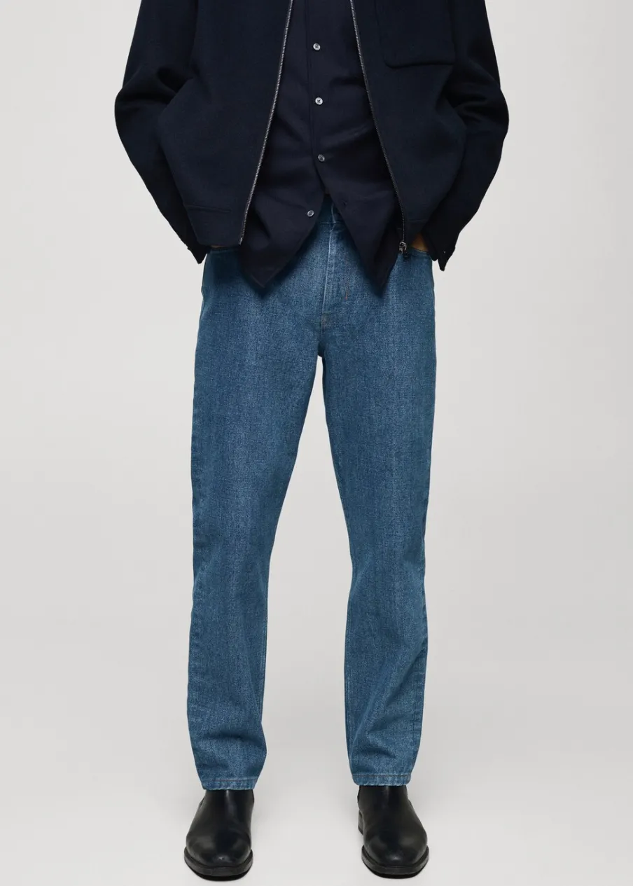 MANGO Dżinsy*Dżinsy slim fit w kolorze średnim niebieskim