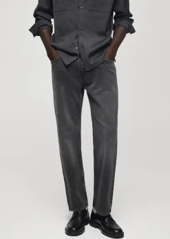 MANGO Dżinsy*Dżinsy straight fit ciemnoszare