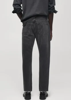 MANGO Dżinsy*Dżinsy straight fit ciemnoszare