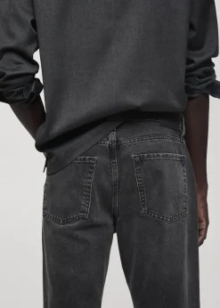 MANGO Dżinsy*Dżinsy straight fit ciemnoszare