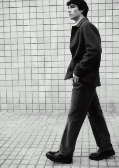 MANGO Dżinsy*Dżinsy straight fit ciemnoszare