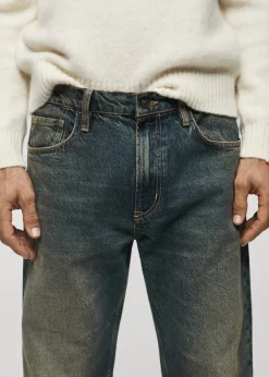 MANGO Dżinsy*Dżinsy straight fit z efektem znoszenia