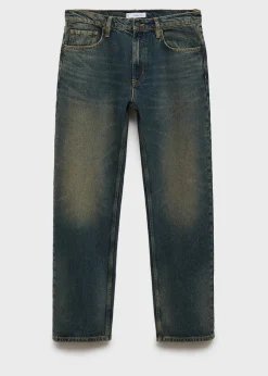 MANGO Dżinsy*Dżinsy straight fit z efektem znoszenia