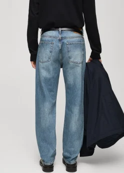 MANGO Dżinsy*Dżinsy straight fit z efektem znoszenia