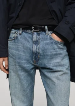 MANGO Dżinsy*Dżinsy straight fit z efektem znoszenia