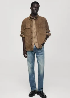 MANGO Dżinsy*Dżinsy straight fit z efektem znoszenia