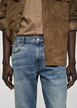 MANGO Dżinsy*Dżinsy straight fit z efektem znoszenia