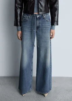 MANGO Dżinsy*Dżinsy wide leg z niskim stanem