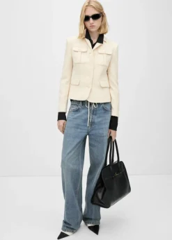 MANGO Dżinsy*Dżinsy wide leg z niskim stanem