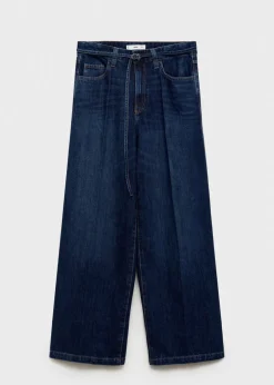 MANGO Dżinsy*Dżinsy wide leg z paskiem