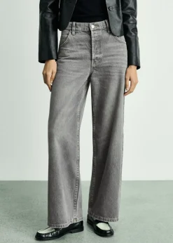 MANGO Dżinsy*Dżinsy wideleg loose ze średnim stanem