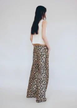 MANGO Dżinsy*Dżinsy wideleg w lamparcie cętki