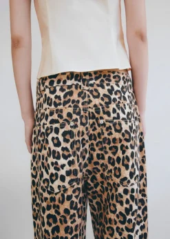 MANGO Dżinsy*Dżinsy wideleg w lamparcie cętki