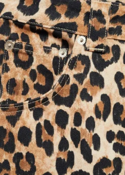 MANGO Dżinsy*Dżinsy wideleg w lamparcie cętki