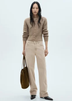 MANGO Dżinsy*Dżinsy wideleg z dekoracyjnymi szwami