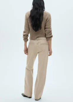 MANGO Dżinsy*Dżinsy wideleg z dekoracyjnymi szwami