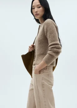 MANGO Dżinsy*Dżinsy wideleg z dekoracyjnymi szwami