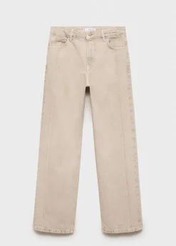 MANGO Dżinsy*Dżinsy wideleg z dekoracyjnymi szwami