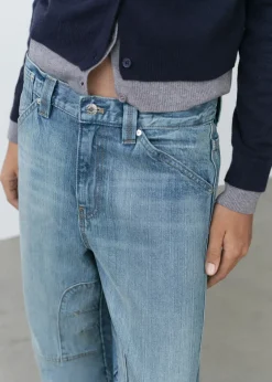 MANGO Dżinsy*Dżinsy wideleg z dekoracyjnymi szwami