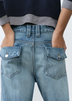 MANGO Dżinsy*Dżinsy wideleg z dekoracyjnymi szwami