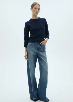 MANGO Dżinsy*Dżinsy wideleg z kieszeniami