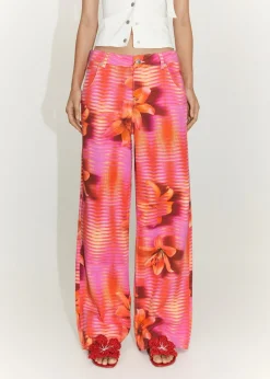 MANGO Dżinsy*Dżinsy wideleg z nadrukiem