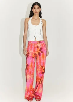 MANGO Dżinsy*Dżinsy wideleg z nadrukiem