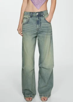 MANGO Dżinsy*Dżinsy wideleg z niskim stanem i kantami