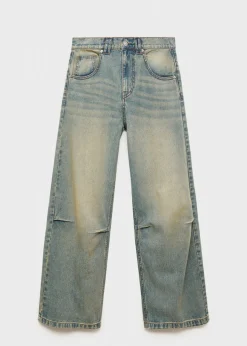 MANGO Dżinsy*Dżinsy wideleg z niskim stanem i kantami