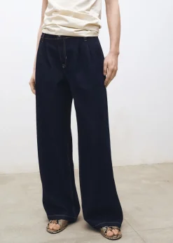 MANGO Dżinsy*Dżinsy wideleg z zakładkami rinse wash