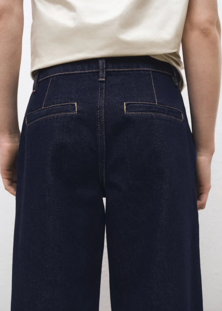 MANGO Dżinsy*Dżinsy wideleg z zakładkami rinse wash