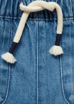 Dzieci MANGO Spodnie|Spodnie*Dżinsy z elastycznym pasem z troczkami