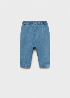 Dzieci MANGO Spodnie|Spodnie*Dżinsy z elastycznym pasem z troczkami