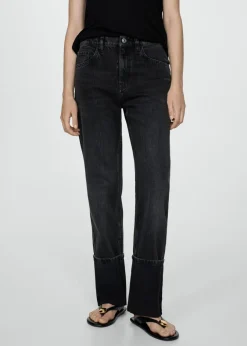 MANGO Dżinsy*Dżinsy z prostą podwijaną nogawką