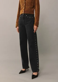 MANGO Dżinsy*Dżinsy z prostymi nogawkami i ćwiekami