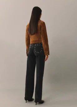 MANGO Dżinsy*Dżinsy z prostymi nogawkami i ćwiekami