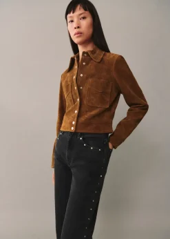 MANGO Dżinsy*Dżinsy z prostymi nogawkami i ćwiekami