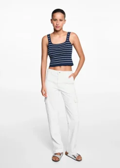 MANGO Dżinsy|Spodnie*Dżinsy z prostymi nogawkami w stylu cargo