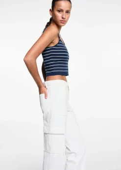 MANGO Dżinsy|Spodnie*Dżinsy z prostymi nogawkami w stylu cargo