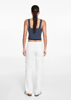 MANGO Dżinsy|Spodnie*Dżinsy z prostymi nogawkami w stylu cargo