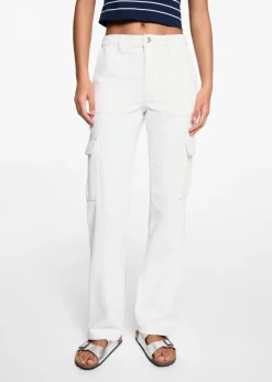 MANGO Dżinsy|Spodnie*Dżinsy z prostymi nogawkami w stylu cargo