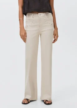 MANGO Dżinsy*Dżinsy z prostymi nogawkami i ćwiekami