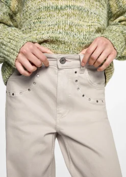 MANGO Dżinsy*Dżinsy z prostymi nogawkami i ćwiekami