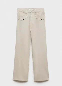 MANGO Dżinsy*Dżinsy z prostymi nogawkami i ćwiekami